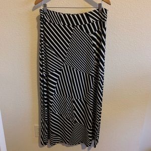 Black and white maxi skirt